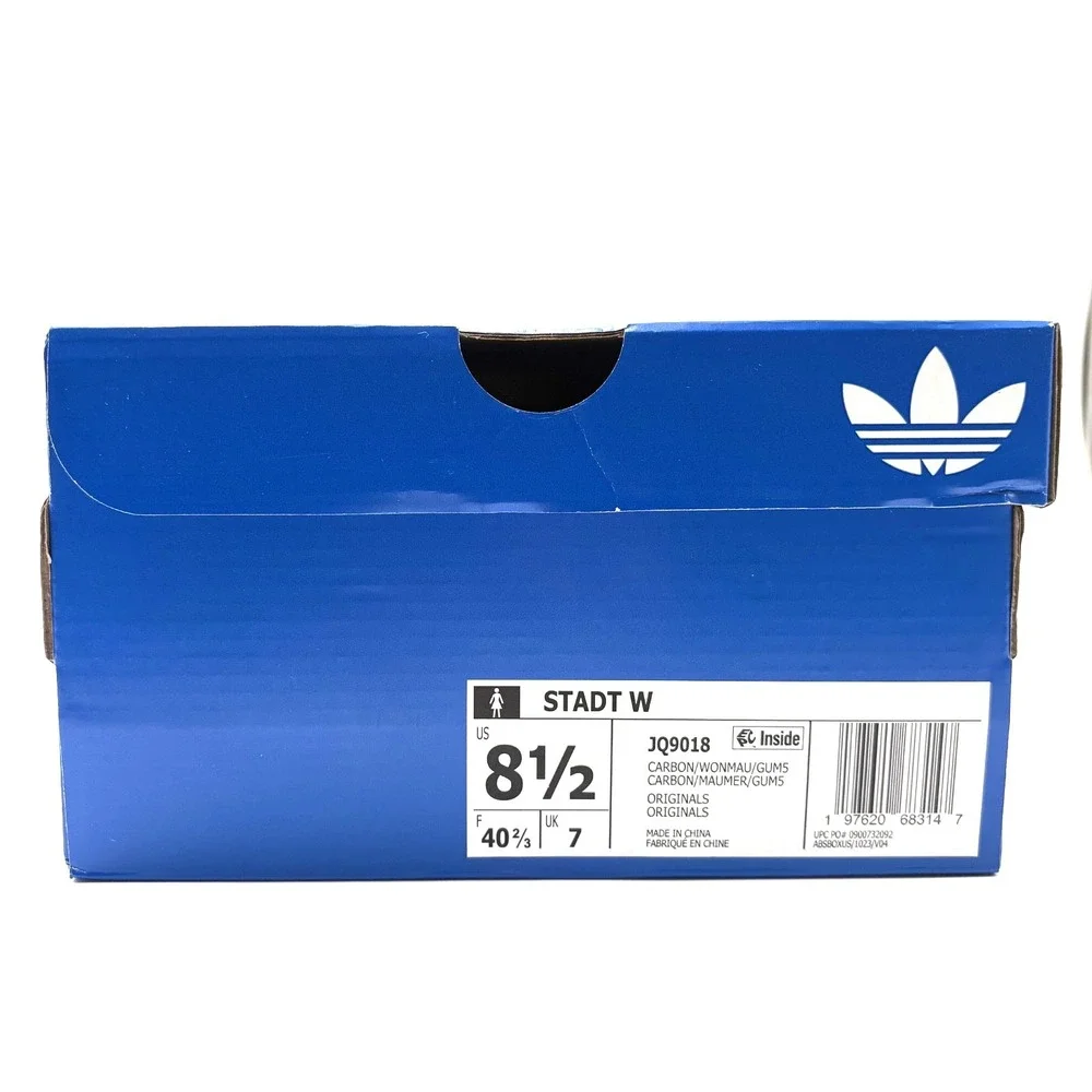 Adidas Originals Women's Sz 8.5 Stadt Carbon/Gum Pink Shoes Sneakers JQ9018 NEW